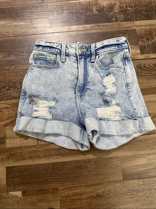 Hollister Pants - Hollister Acid Wash Light Blue Distressed Denim Shorts